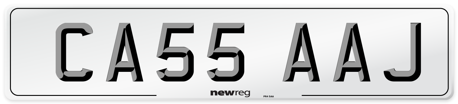 CA55 AAJ Number Plate from New Reg